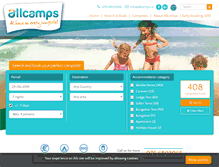 Tablet Screenshot of allcamps.ie